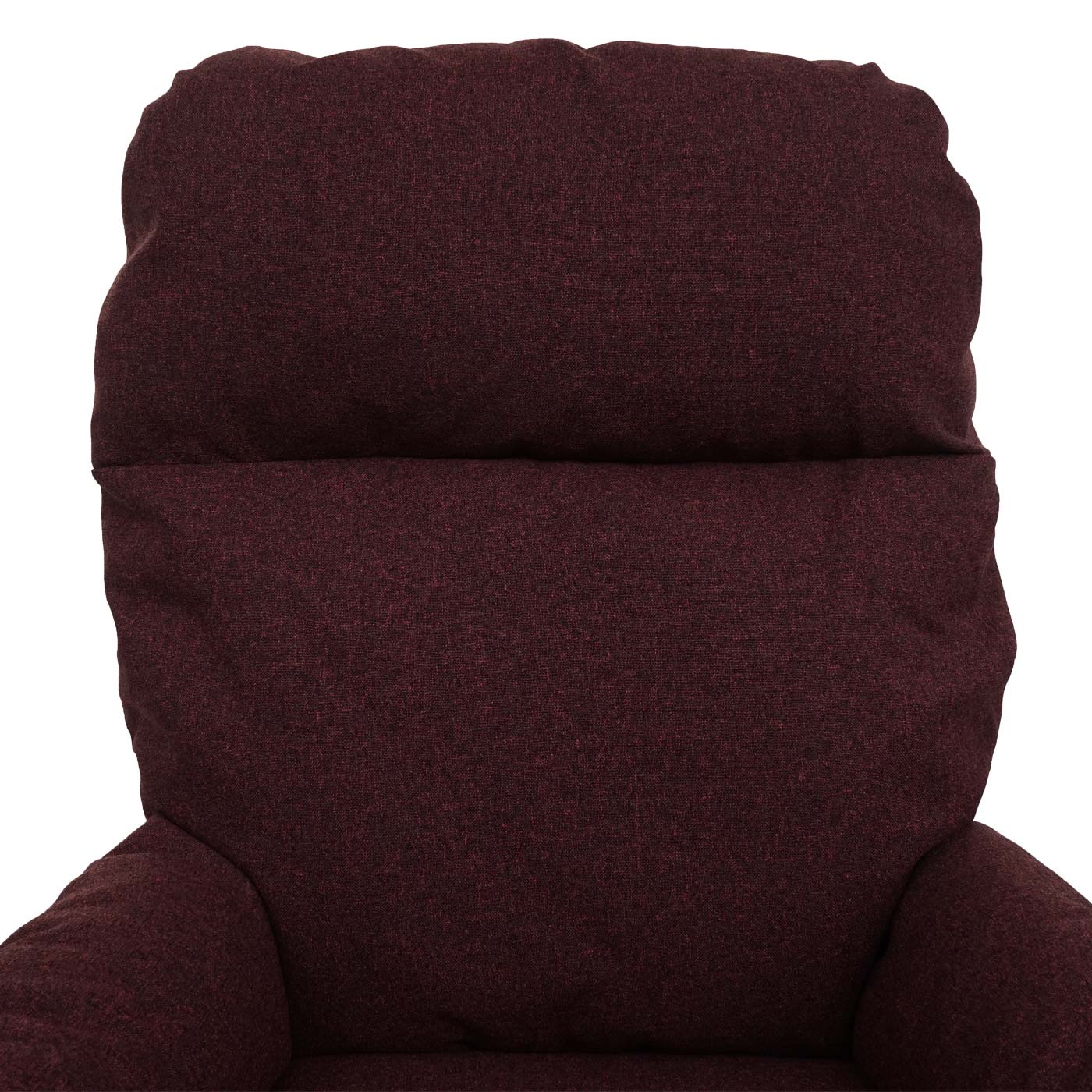 Relaxsessel + Hocker MCW-L12, Fernsehsessel Sessel Schaukelstuhl Wippfunktion, drehbar, Metall Stoff/Textil ~ bordeaux