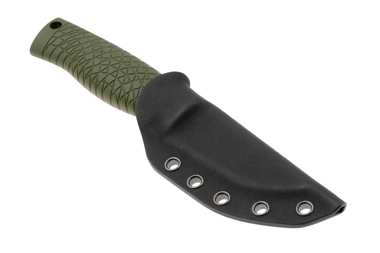 Böker Manufaktur Bronco Mini Scandi 121518 Stonewashed 3V, Green TPE, bushcraftmes