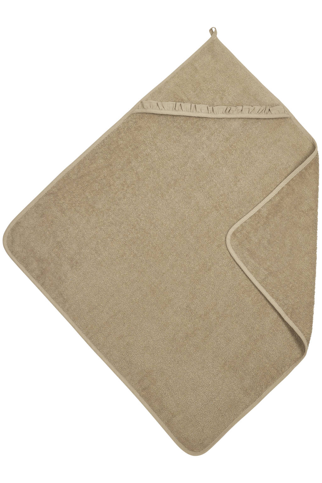 ruffle badcape badstof taupe