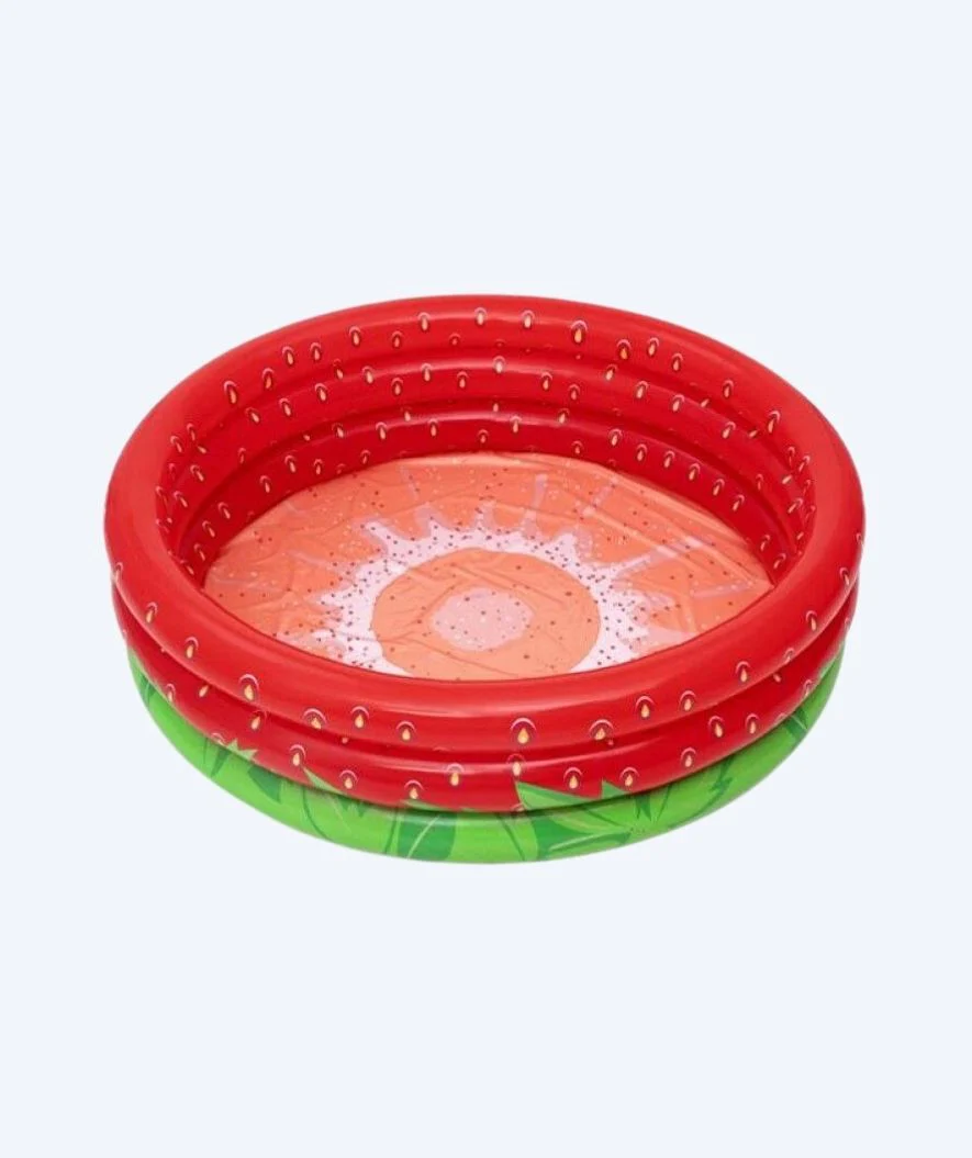Bestway badebassin - Sweet Strawberry - Rød/grøn