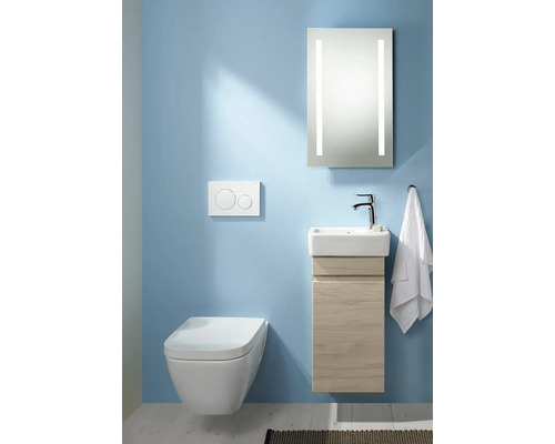 GEBERIT Renova Plan wandclosetset, randloos, glanzend wit met toiletzitting CG04005000