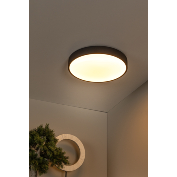 Lucide UNAR plafonnière Ø 39,5 cm LED dimb. 2700K 3 StepDim Zwart