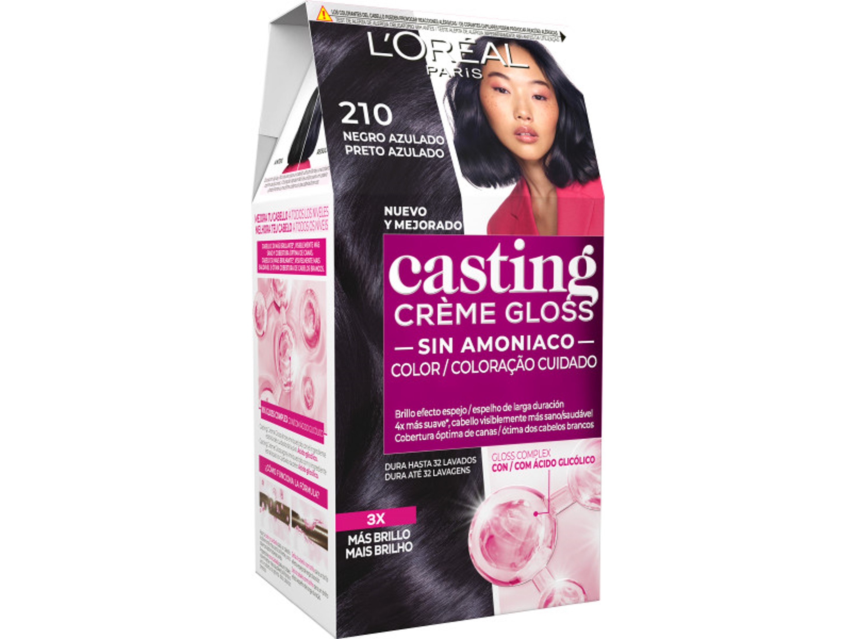 COLORAÇÃO CASTING TEMPORÁRIA CREME GLOSS Nº210 PRETO AZULADO UN