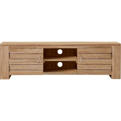 Meuble TV en bois de teck Minimalys H 40 x L 135 x P 40 cm