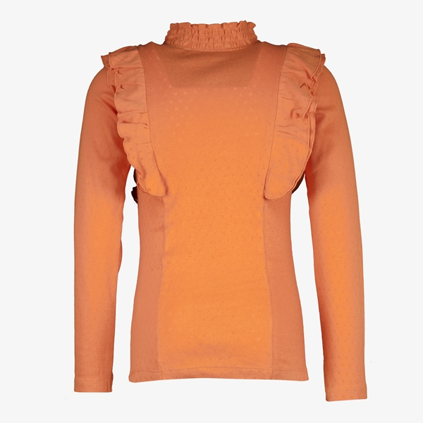 TwoDay meisjes shirt met ruches oranje