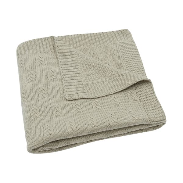Jollein Grain Knit Wiegdeken - Olive Green