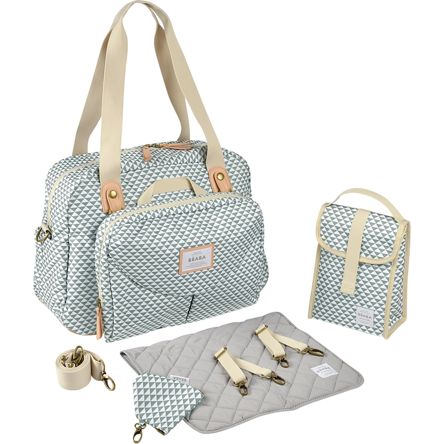 BEABA® Wickeltasche Geneva II Play Print Salbeigrün