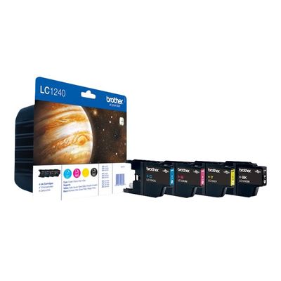 Brother LC1240 - Pack de 4 - noir, cyan, magenta, jaune - cartouche d'encre originale