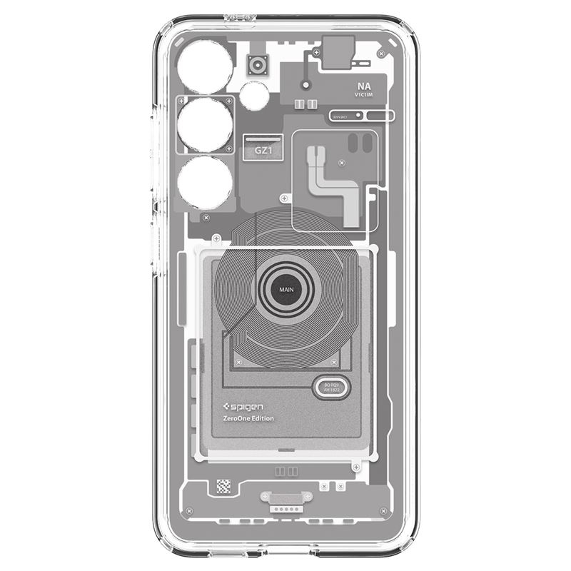 Samsung Galaxy S24 Zero One Ultra Hybrid Case Hülle (ACS07351) - Grau / Transparent
