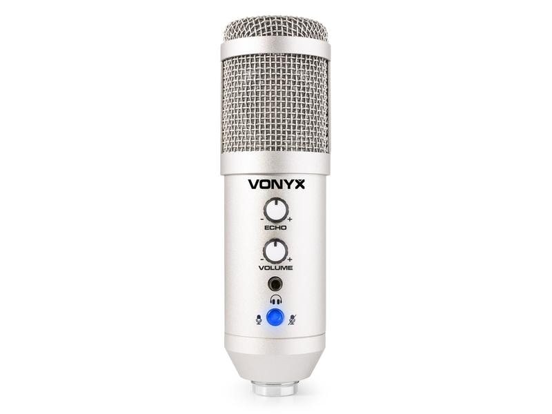 Vonyx Kondensatormikrofon CM320S USB-Mikrofon mit Tischstativ