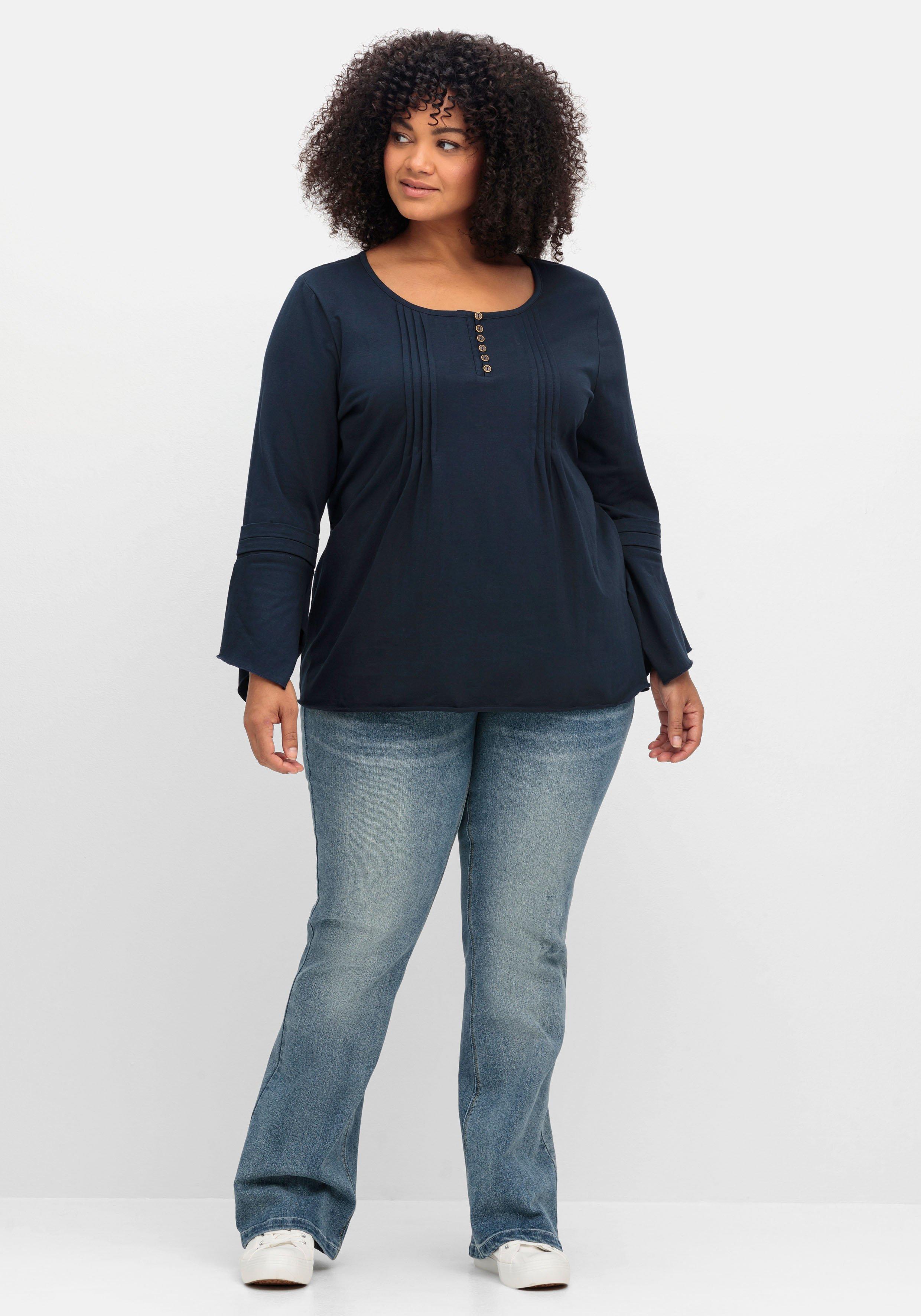 Langarmshirt mit Ärmeln in Zipfelform