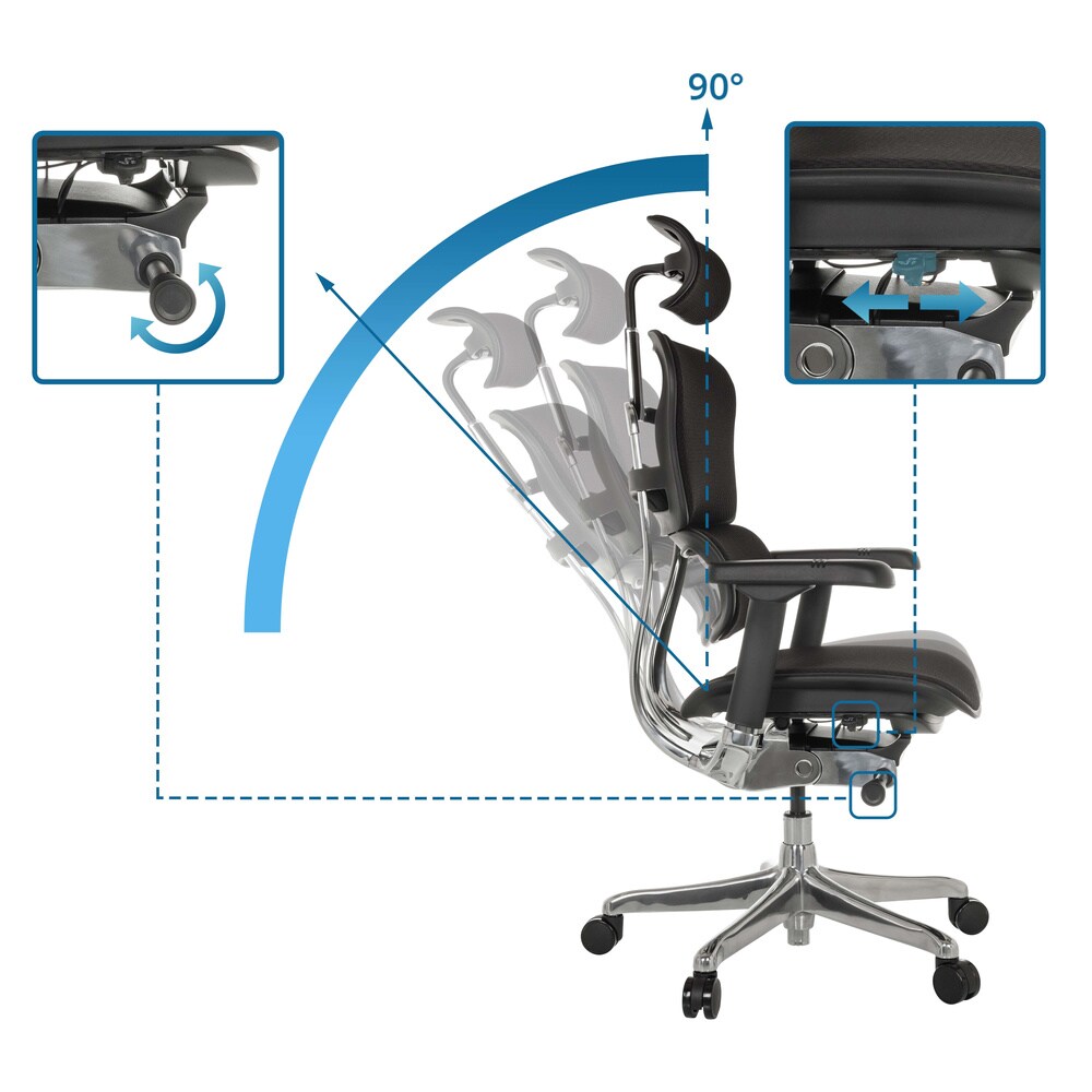 Luxus Chefsessel ERGOHUMAN GEN2 Stoff mit Armlehnen (höhenverstellbar) hjh OFFICE