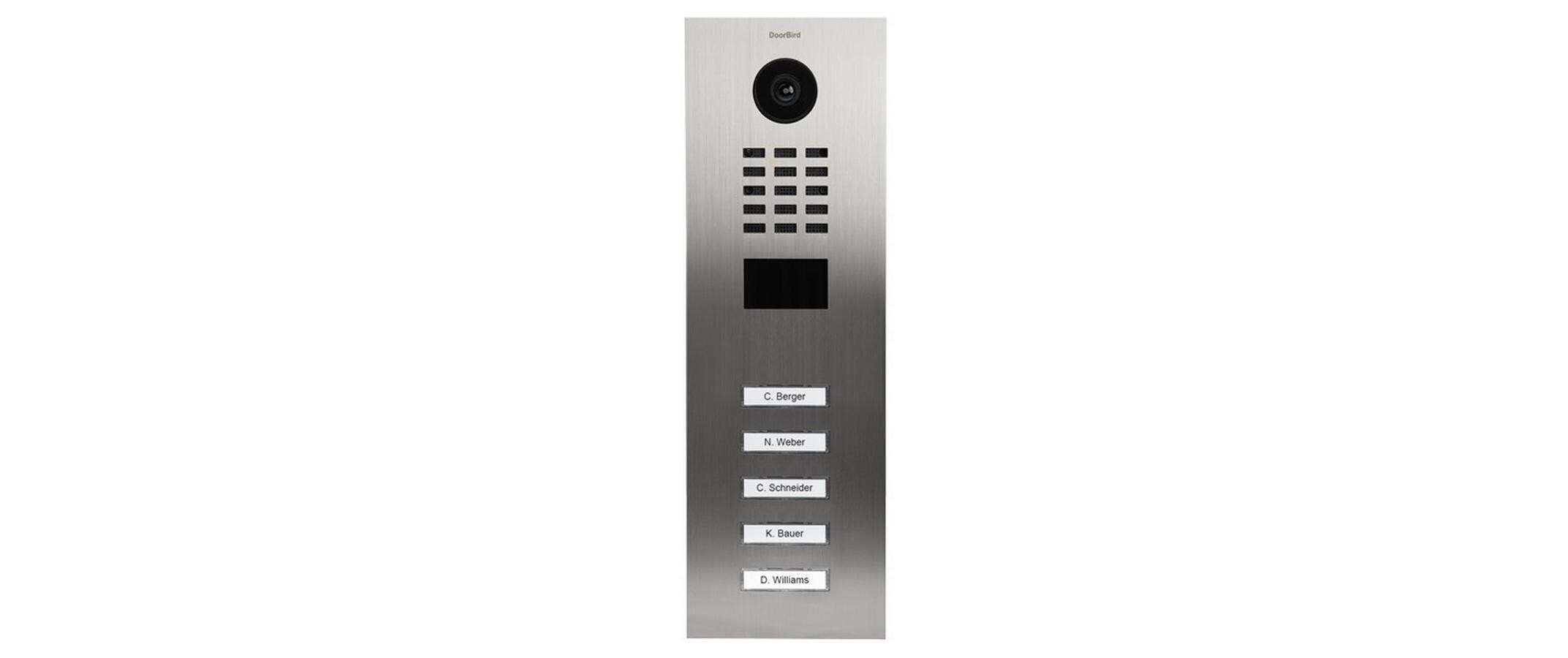 IP Türstation D2105V<br>IP Video Türsprechanlage aus Edelstahl V2A mit 5 Ruftasten