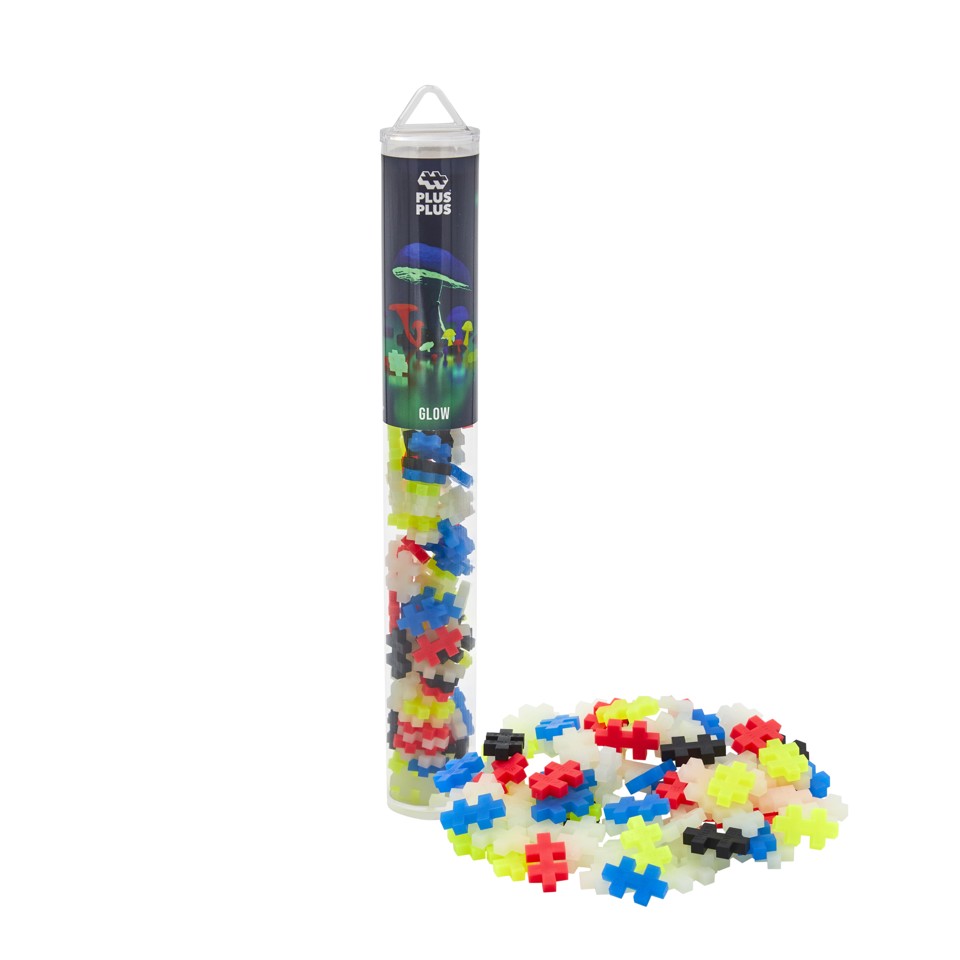 Plus-Plus - Glow mix / 100 pcs Tube