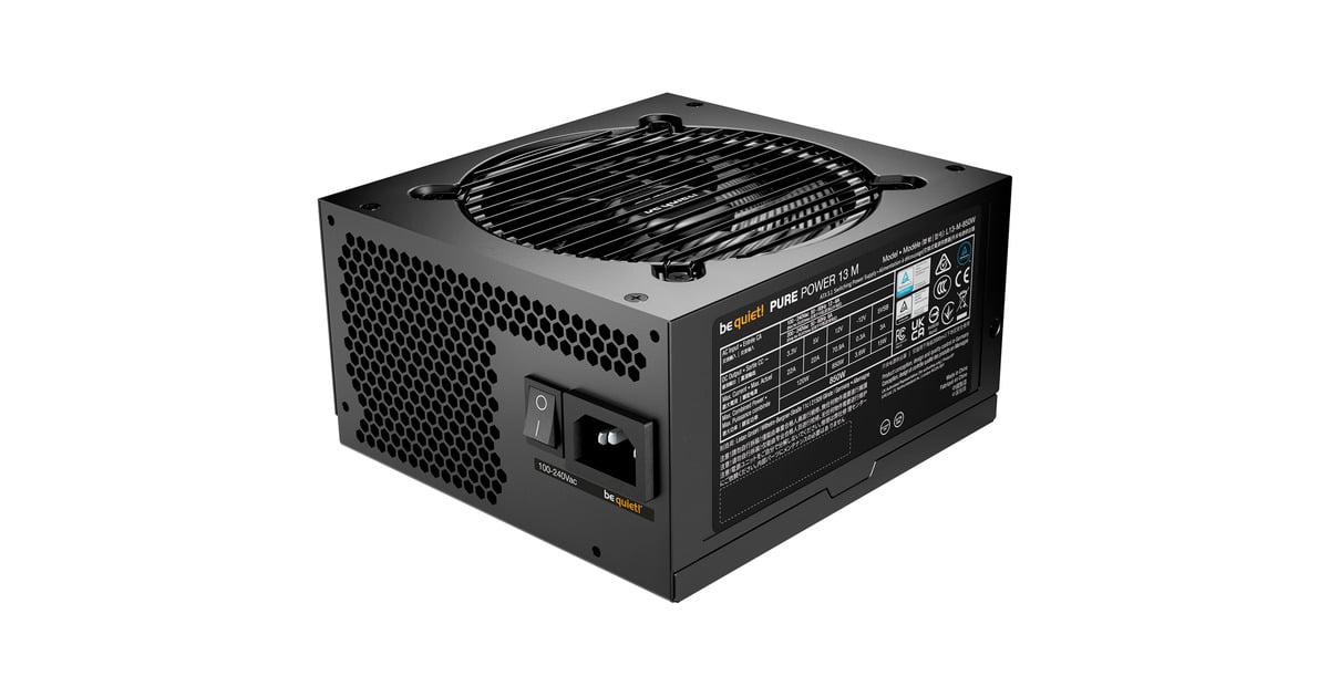 be quiet!Pure Power 13 M modulaire 850 watt voeding   (Zwart, 1x 12V-2x6, 4x PCIe)