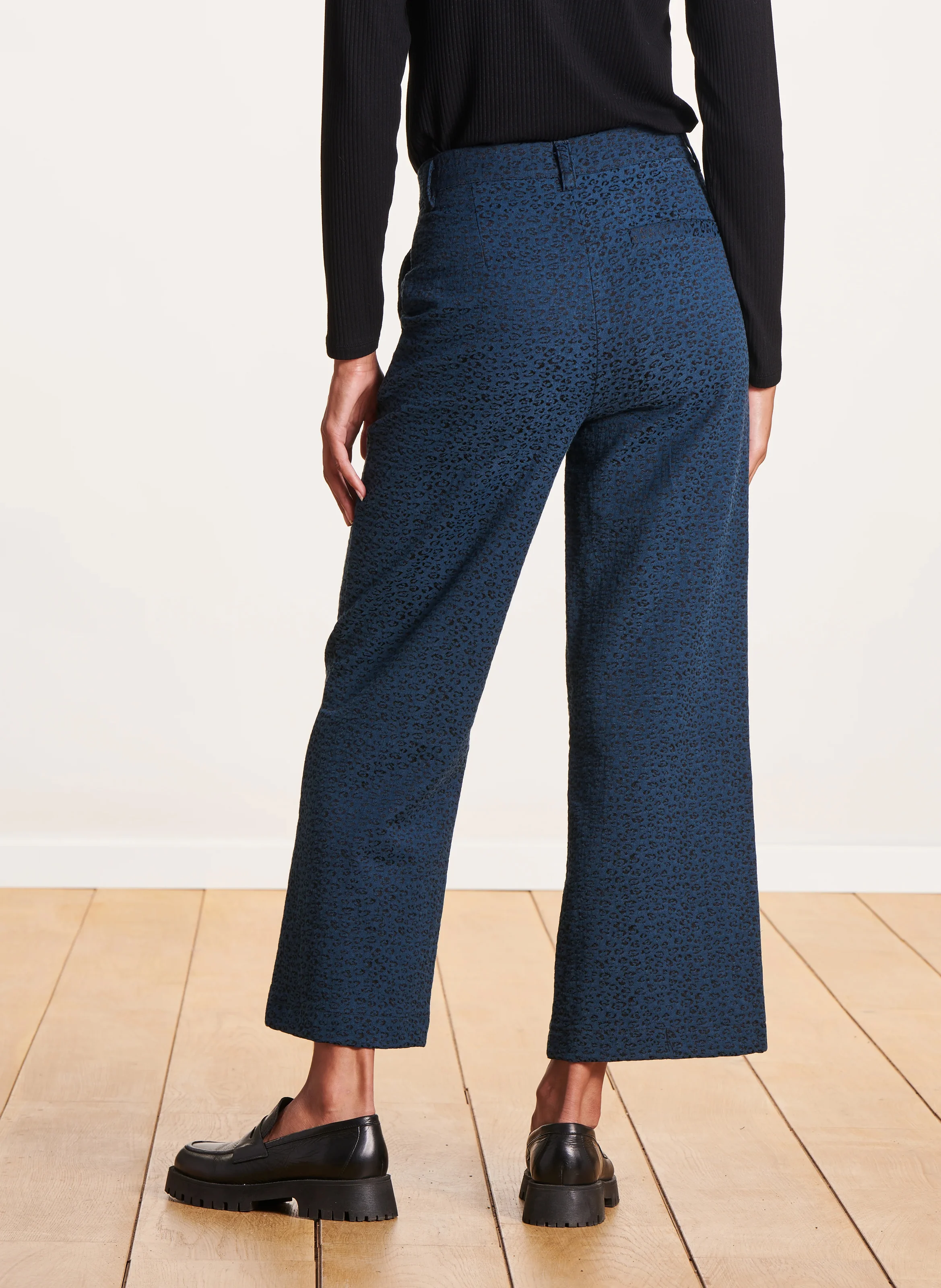 Pantalon large en coton mélangé | Multicolore