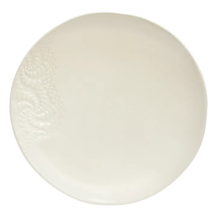 Maison Vessel Assiettes Blanca dentelle Tatoo - Set de 2 | Craie