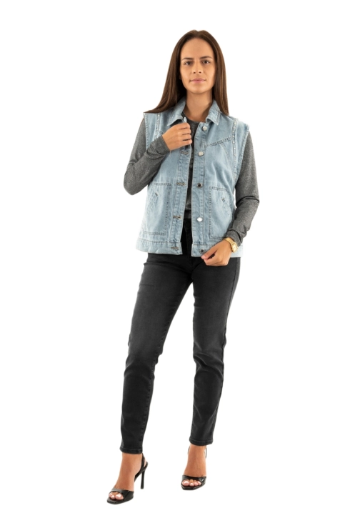 Blousons et vestes morgan 242-gak jean bleached
