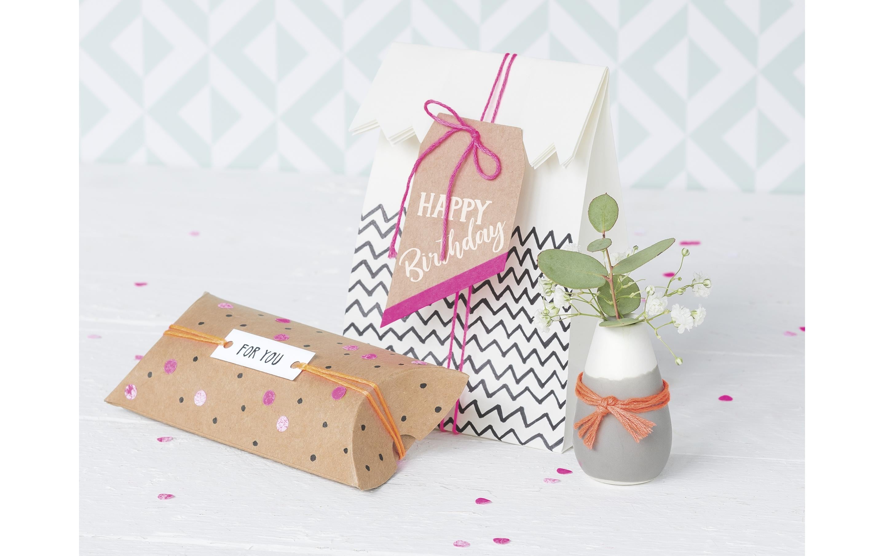 Geschenkbox 6 Stück, Nature, 90 x 125 mmGeschenkschachtel für ein tolles Geschenk