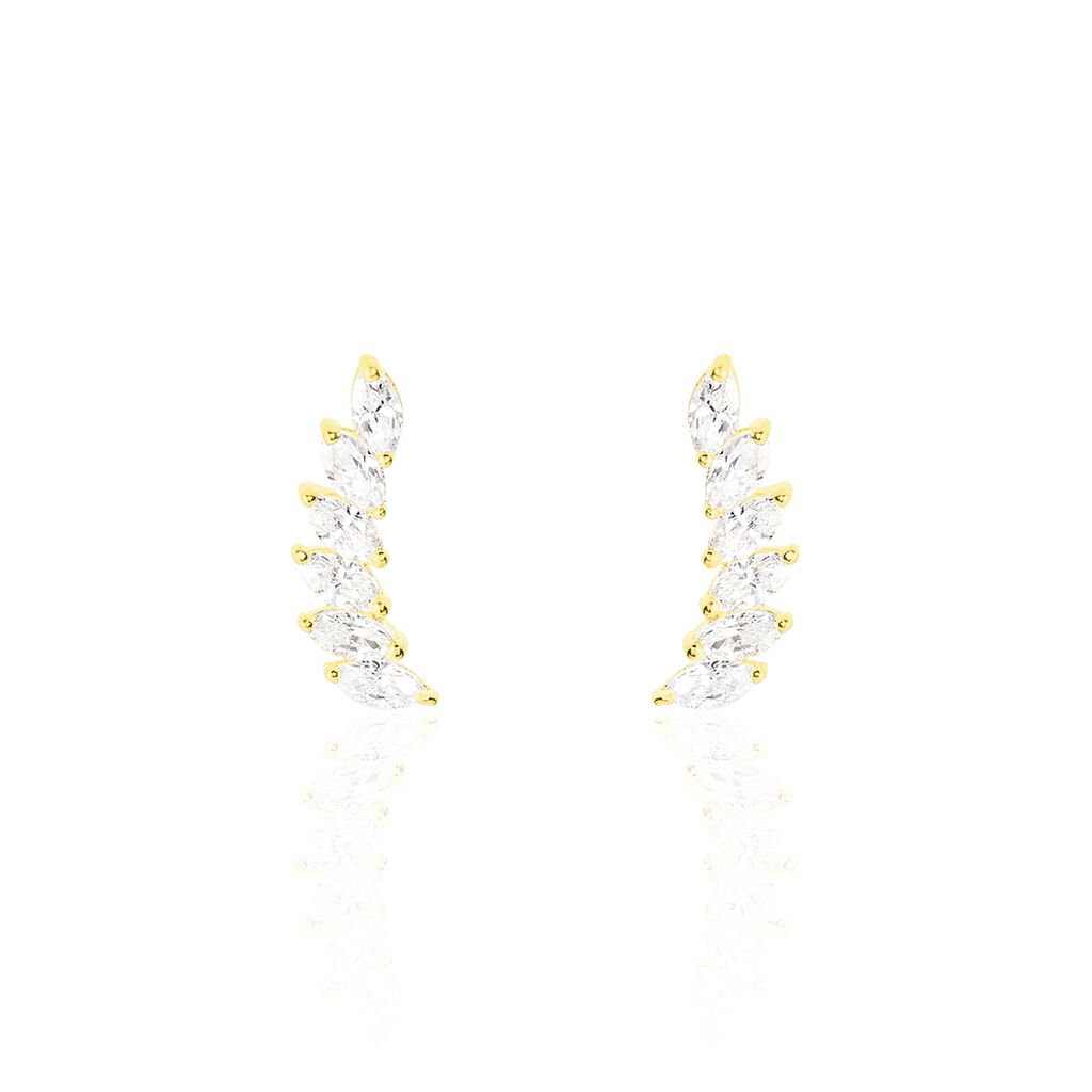 Bijoux D'oreilles Resa Or Jaune Oxyde De Zirconium