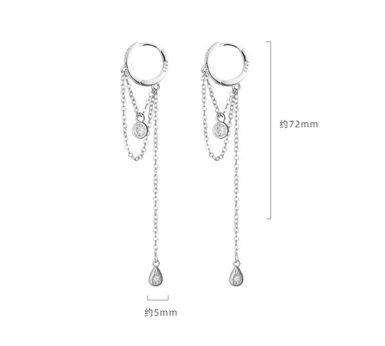 Hansha - 925 Sterling Zilveren Kettinghanger Huggies