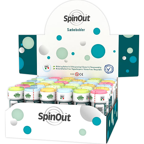 SpinOut sæbebobler 60 ml - assorteret