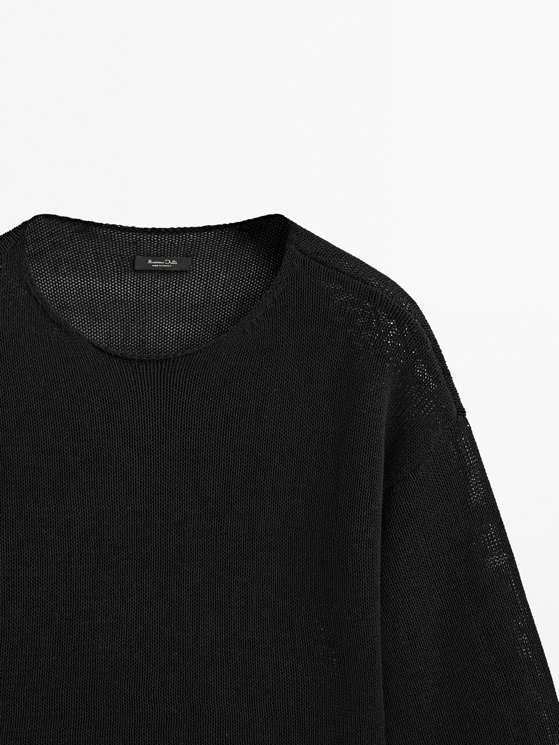 Blusa cropped de malha - PRETA