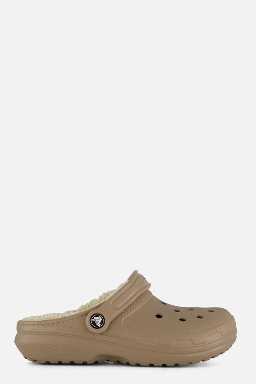 Crocs Classic Fuzz-Lined Slippers beige