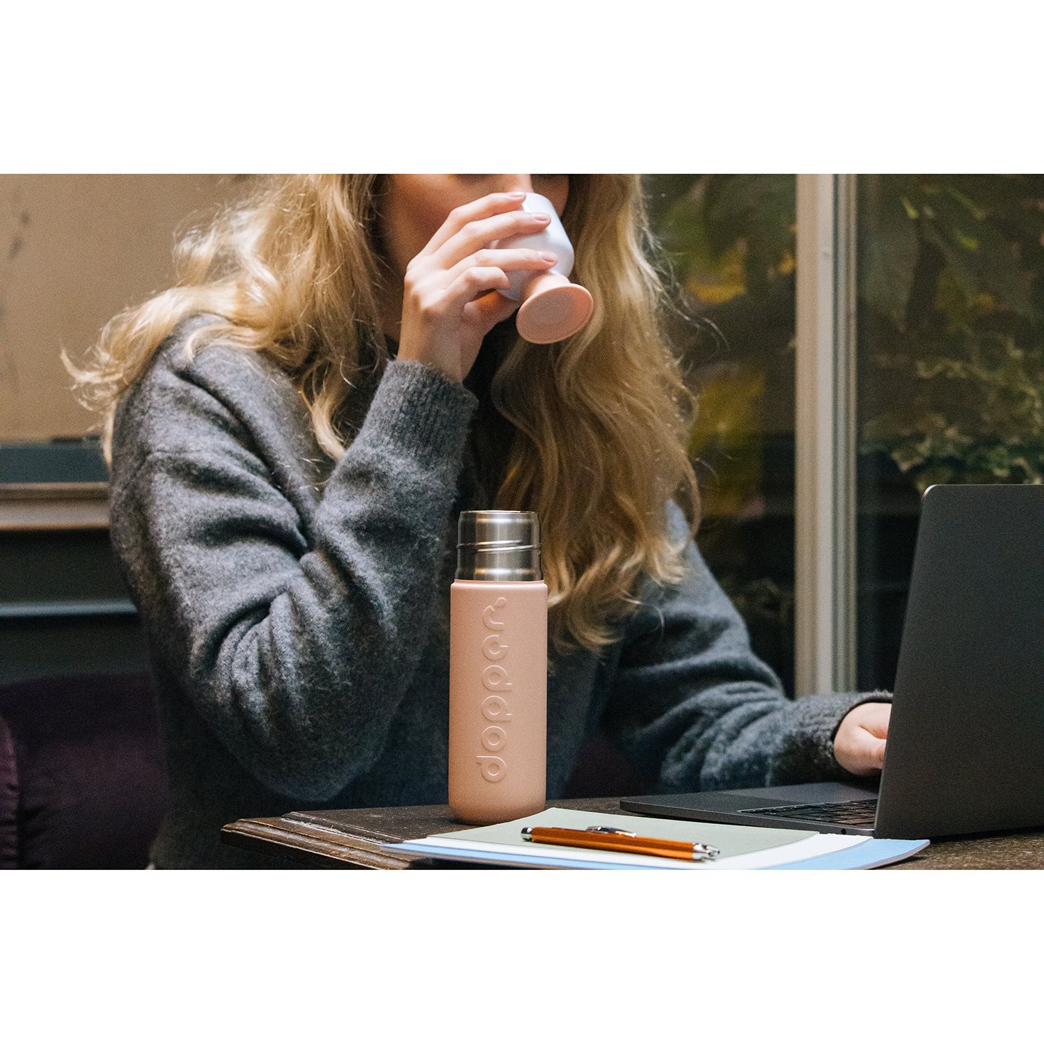 Dopper Insulated Bottle 350 ml pebble peach