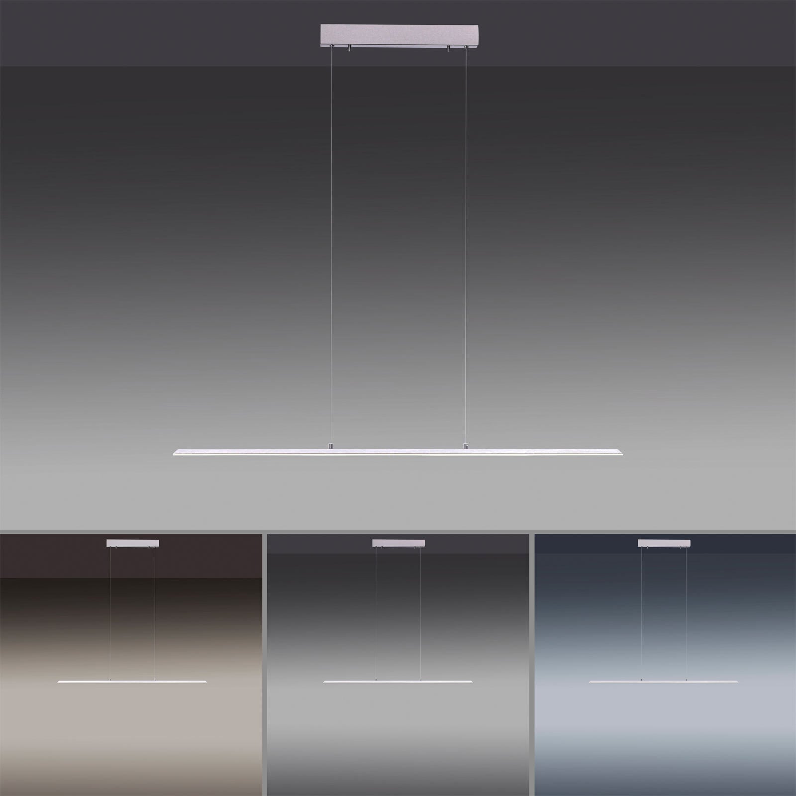 Paul Neuhaus LED Balkenpendel PURE-LITE 100 cm stahlfarbig