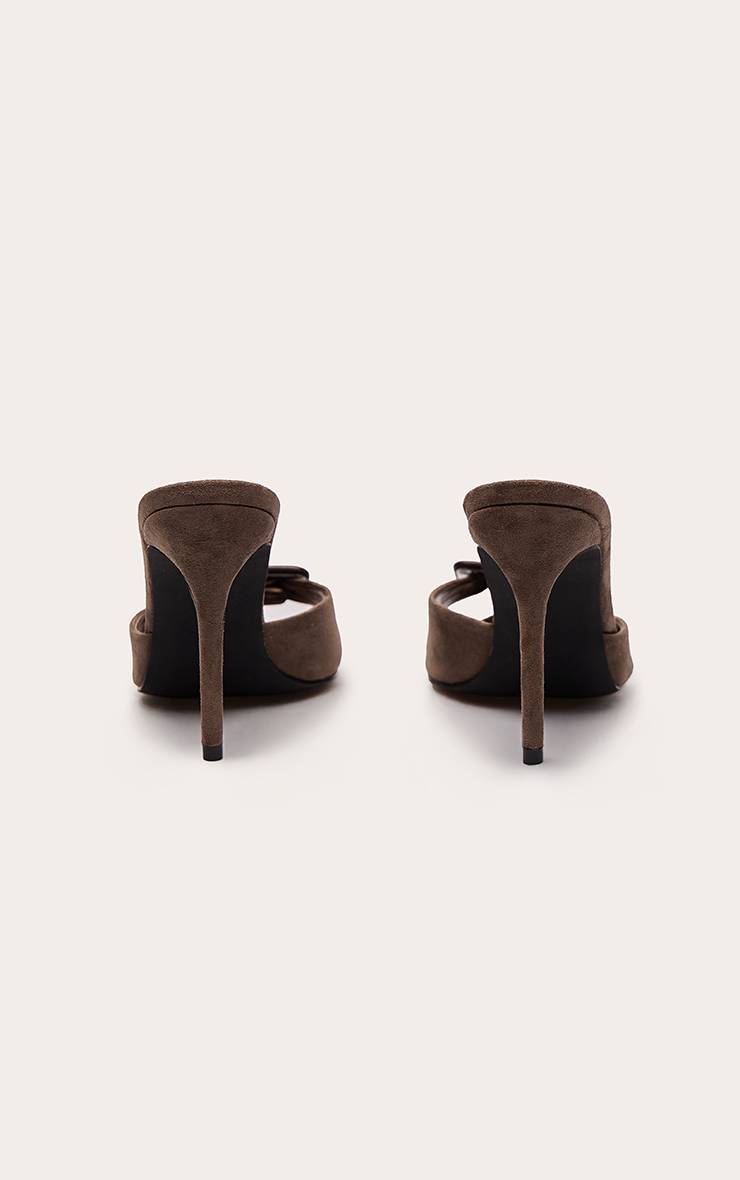 Champignon Mules À Talons En Synthétique Avec Détail Boucle