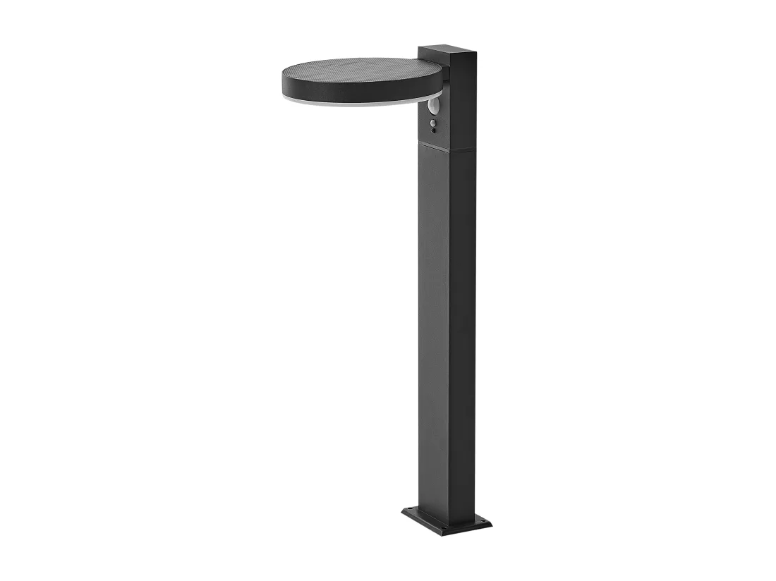 Borne solaire extérieure LED PARKERS Avec détecteur de mouvement Noir