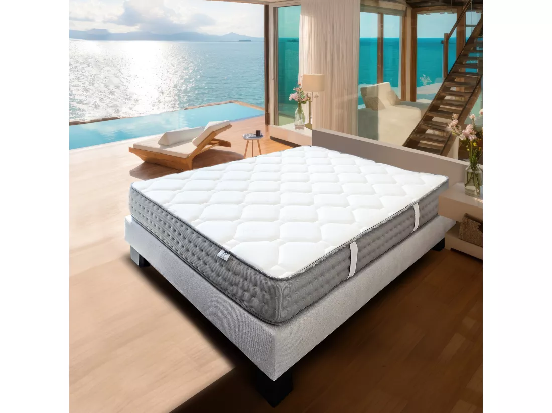 Ensemble Matelas 160x200 cm, Zen, 20 cm + sommier gris