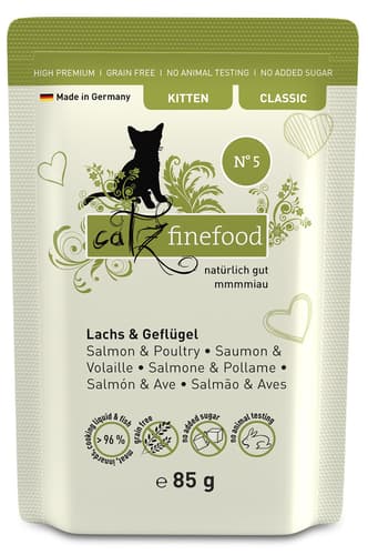 catz finefood Kitten No.05 Lachs & Geflügel