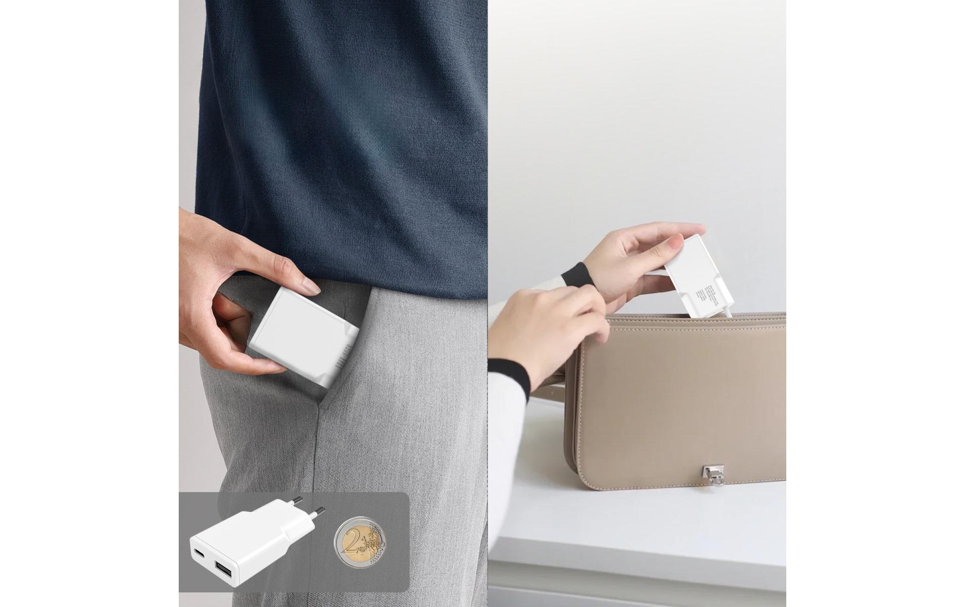 USB-Wandladegerät PDPlug Slim Duos 30 WKompakter USB-C-Ladeadapter mit GaN-Technologie