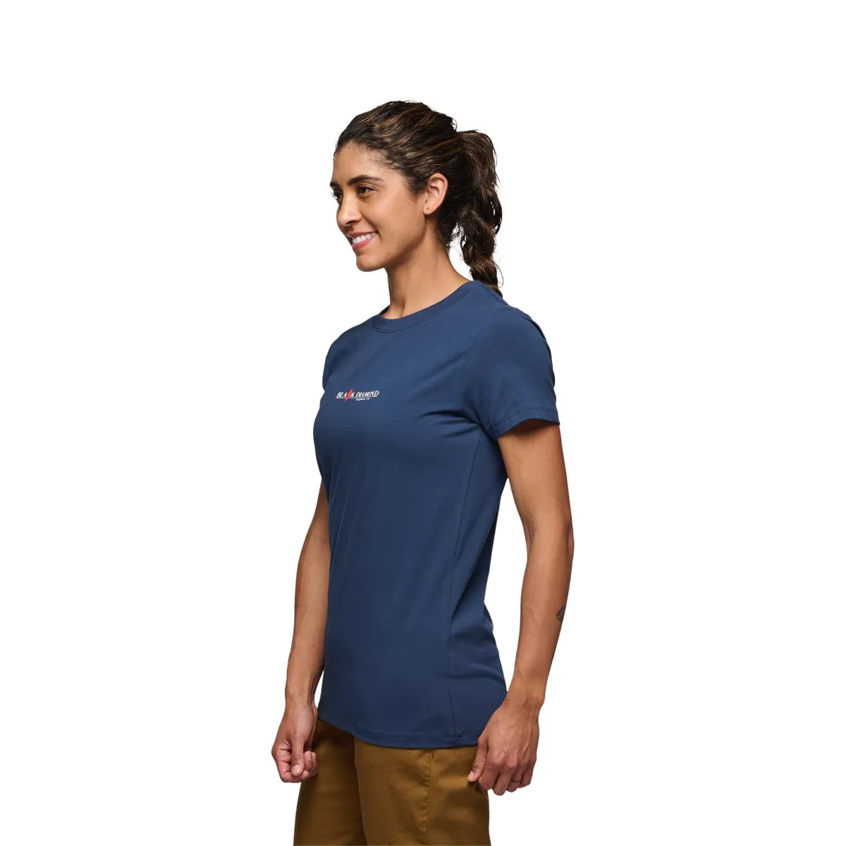 Black Diamond Women's Heritage Wordmark SS Tee Indigo