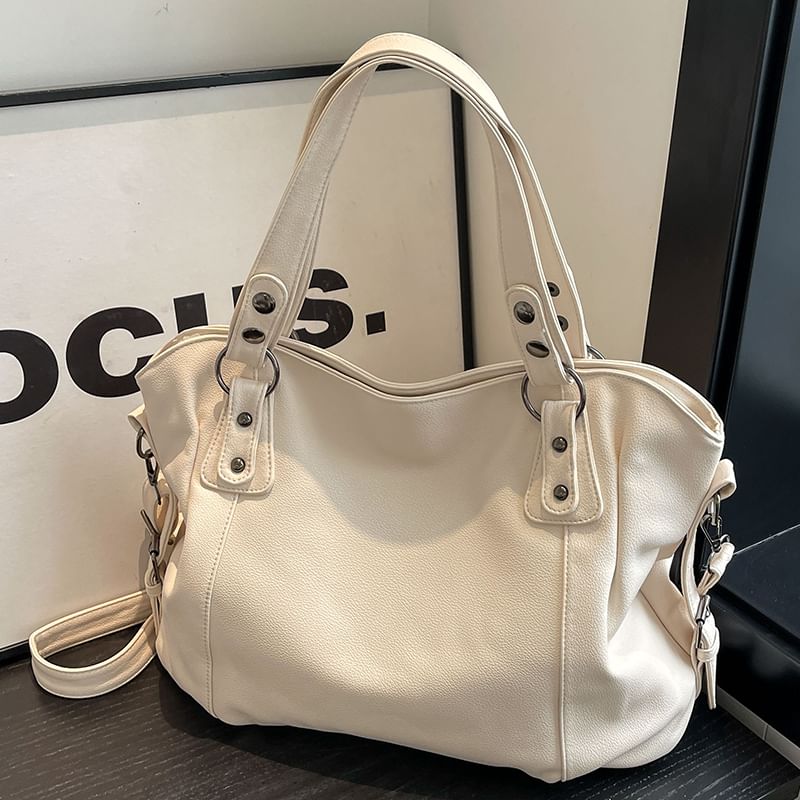 Skyglow - Effen imitatieleren tas
