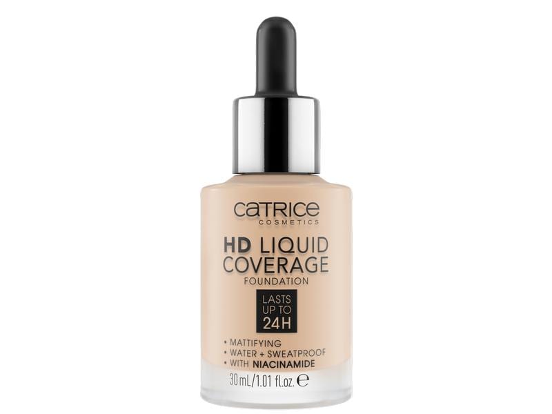 Catrice Foundation HD Liquid Coverage 010 Light Beige 30 ml Leichtes Make-up mit hoher Deckkraft für einen langanhaltend ebenmässigen Teint