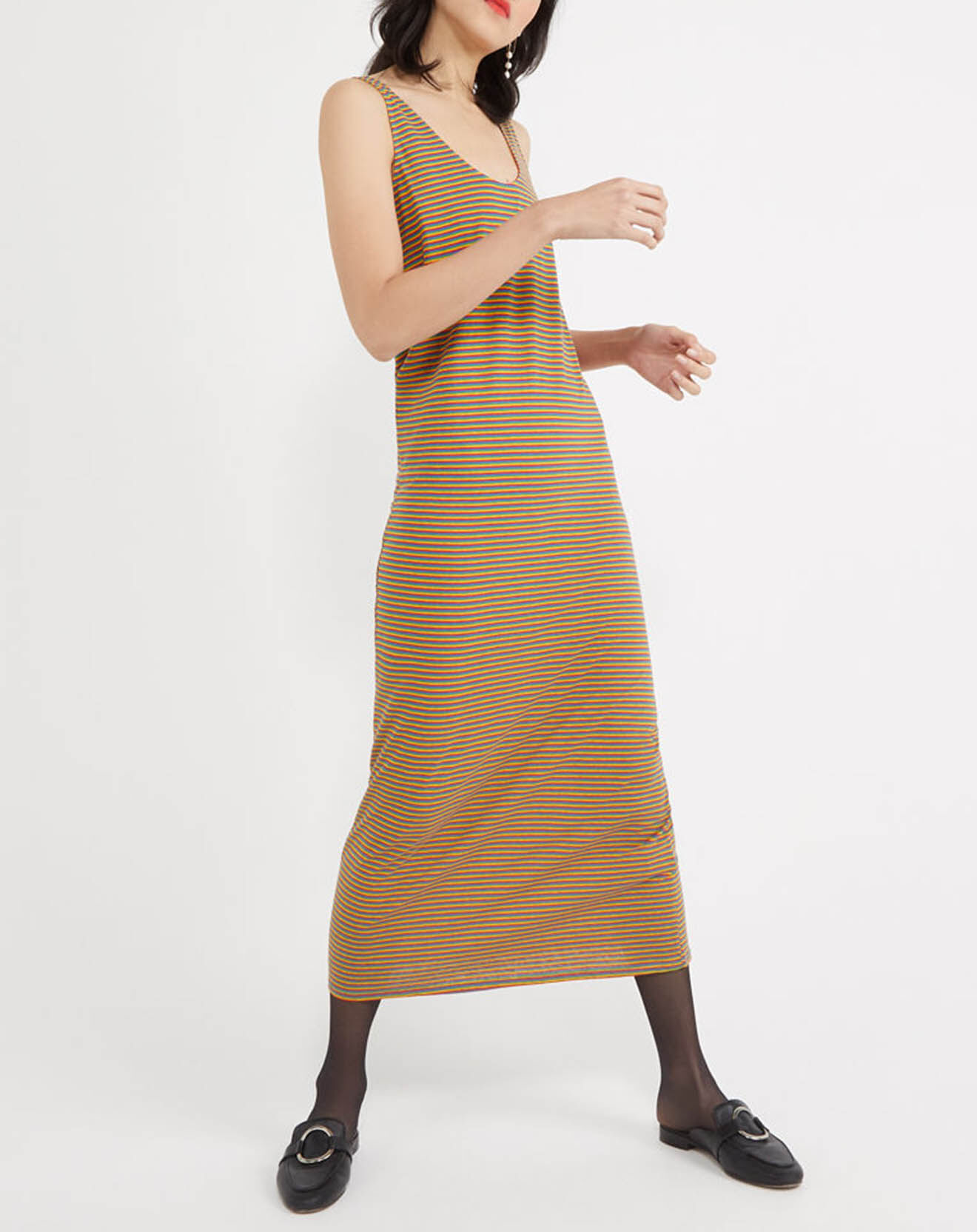 Galeries Lafayette Robe en Lin Nat multicolore