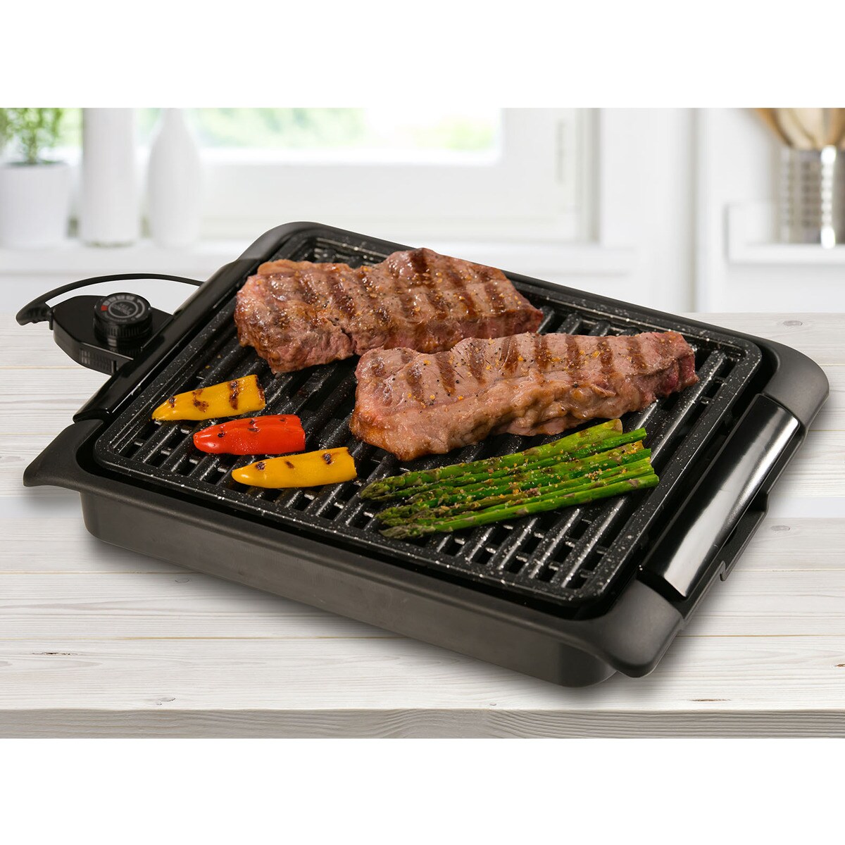 Starlyf® elektrischer Tischgrill - Elektrogrill - regelbares Thermostat Smokefree Grill