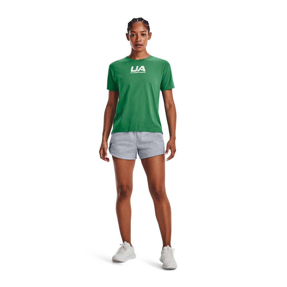 Under Armour UA RIVAL FLEECE - Short Femme steel medium heather/black