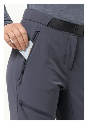 Pantalon Femme Jack Wolfskin Ziegspitz Gris