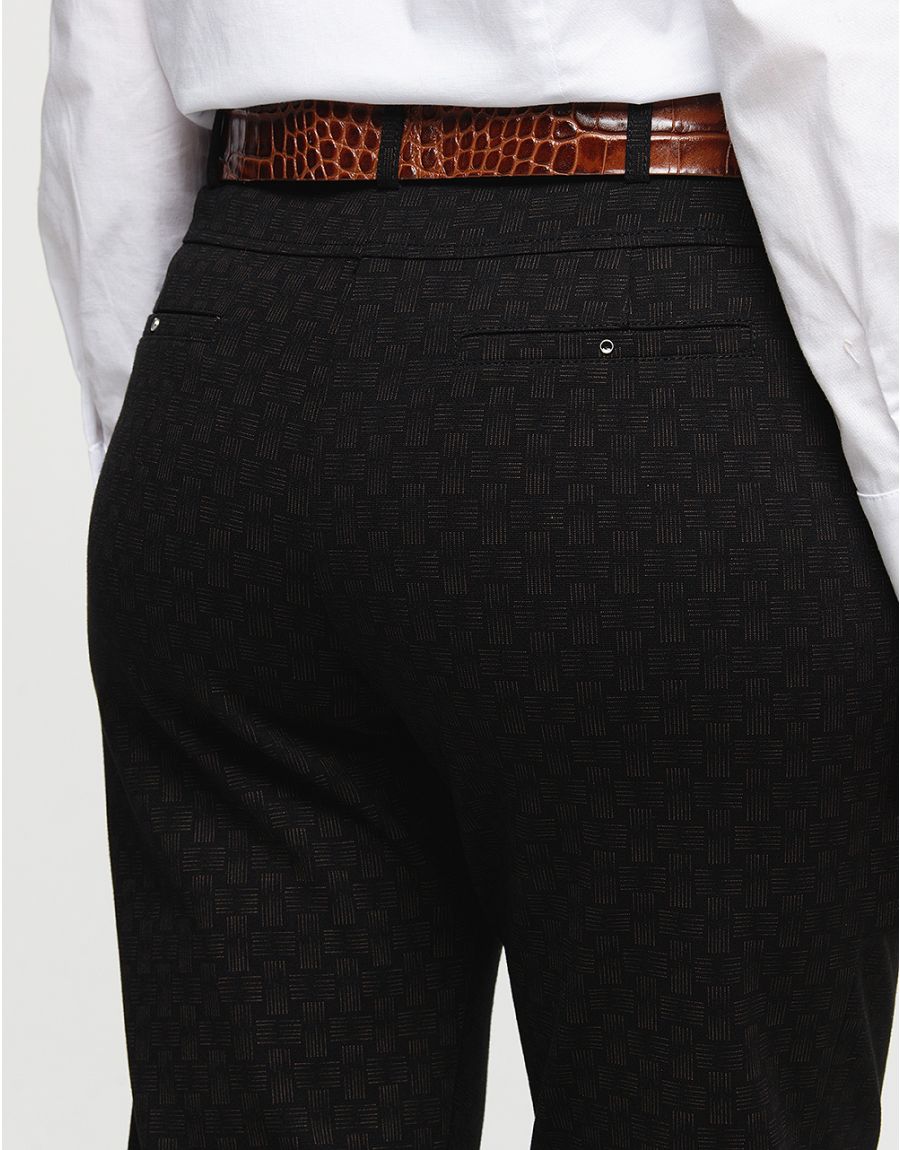 Pantalon chic noir marron