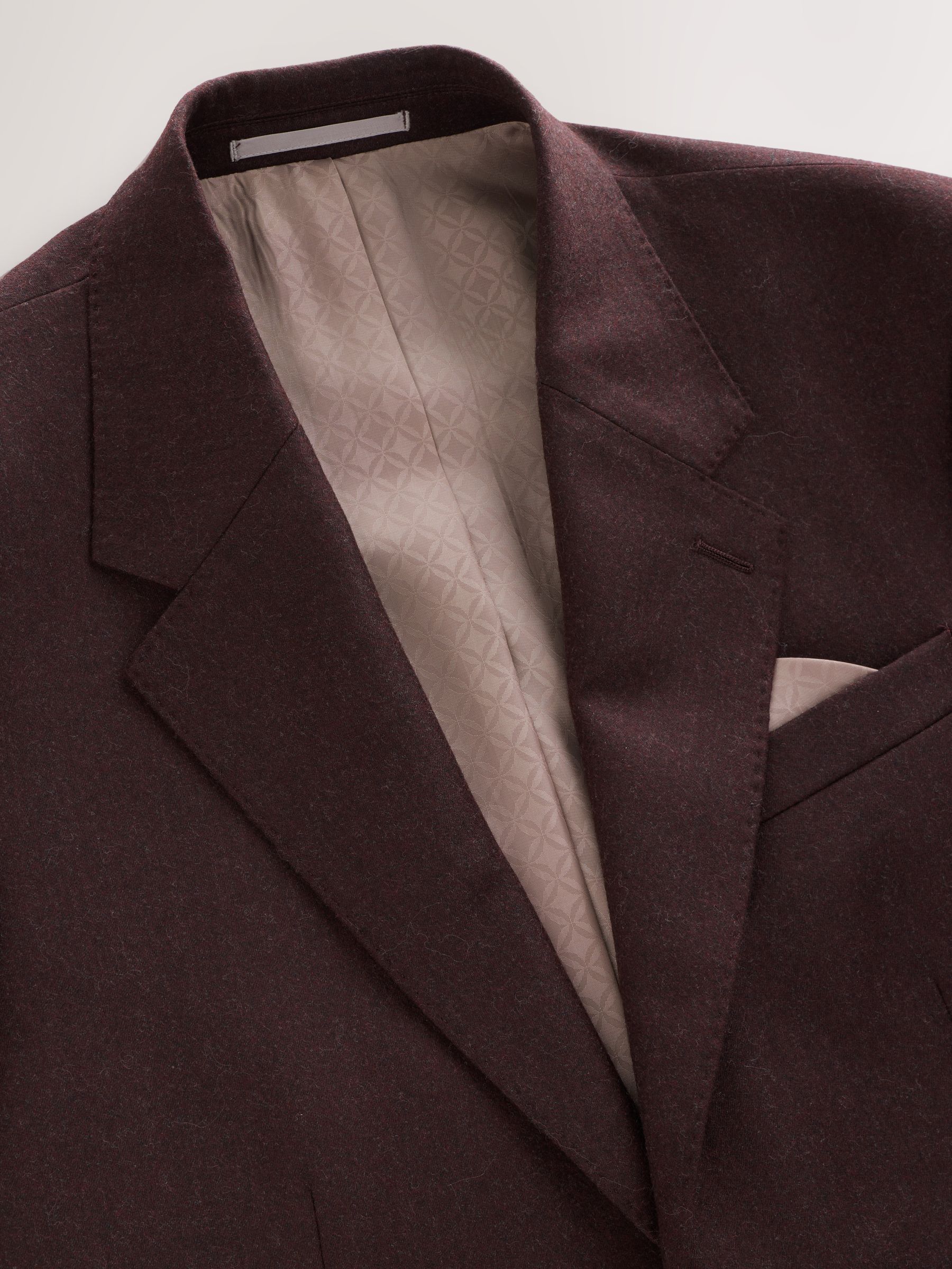 Bordeauxrood - Slim Fit - Signature Zignone Italian Wool Cashmere Blend Flannel Suit Jacket
