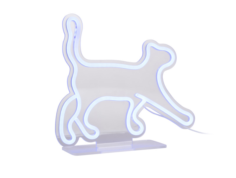 Neon Light Walking Cat
