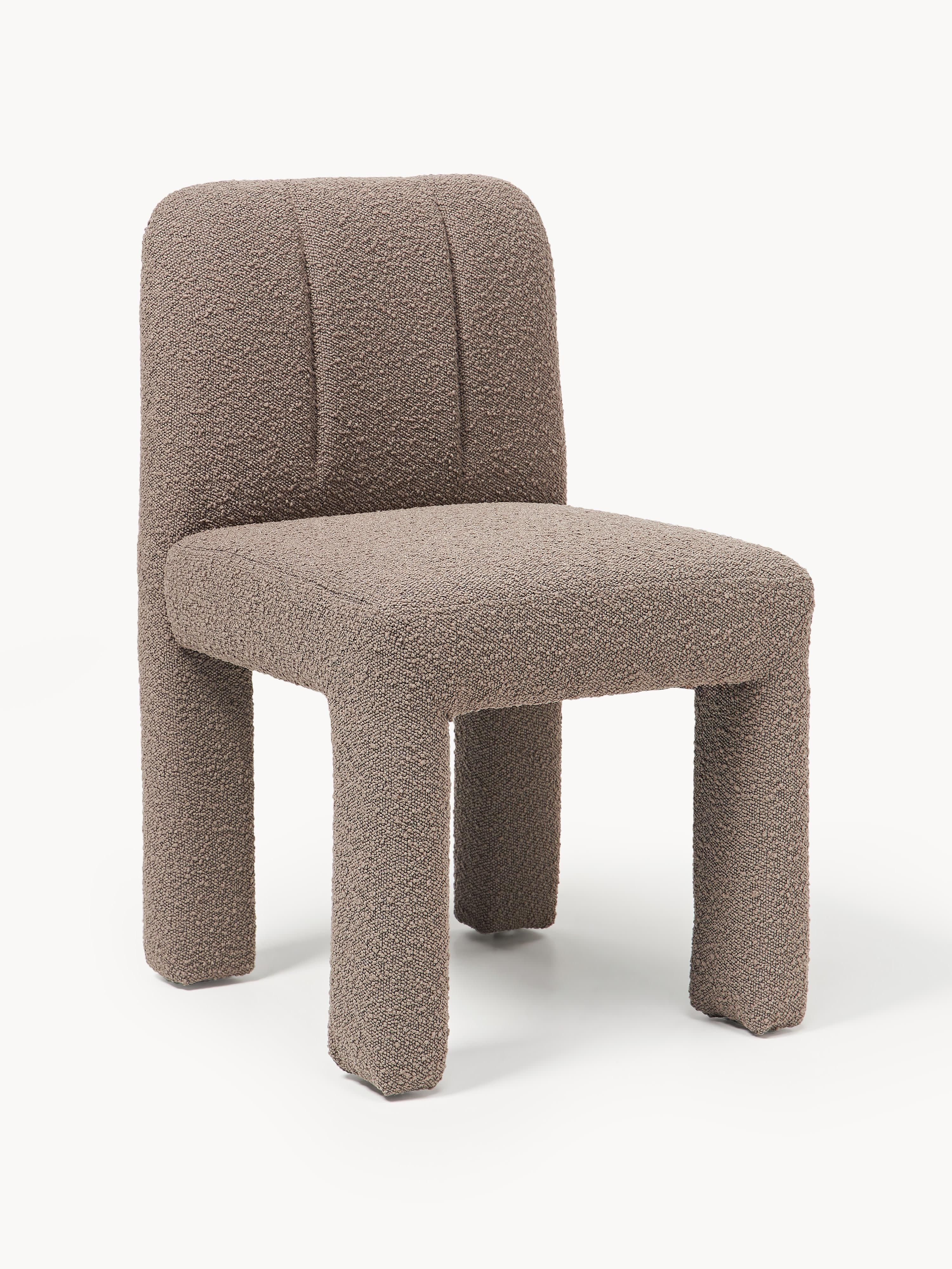 Bouclé gestoffeerde stoel Lukas