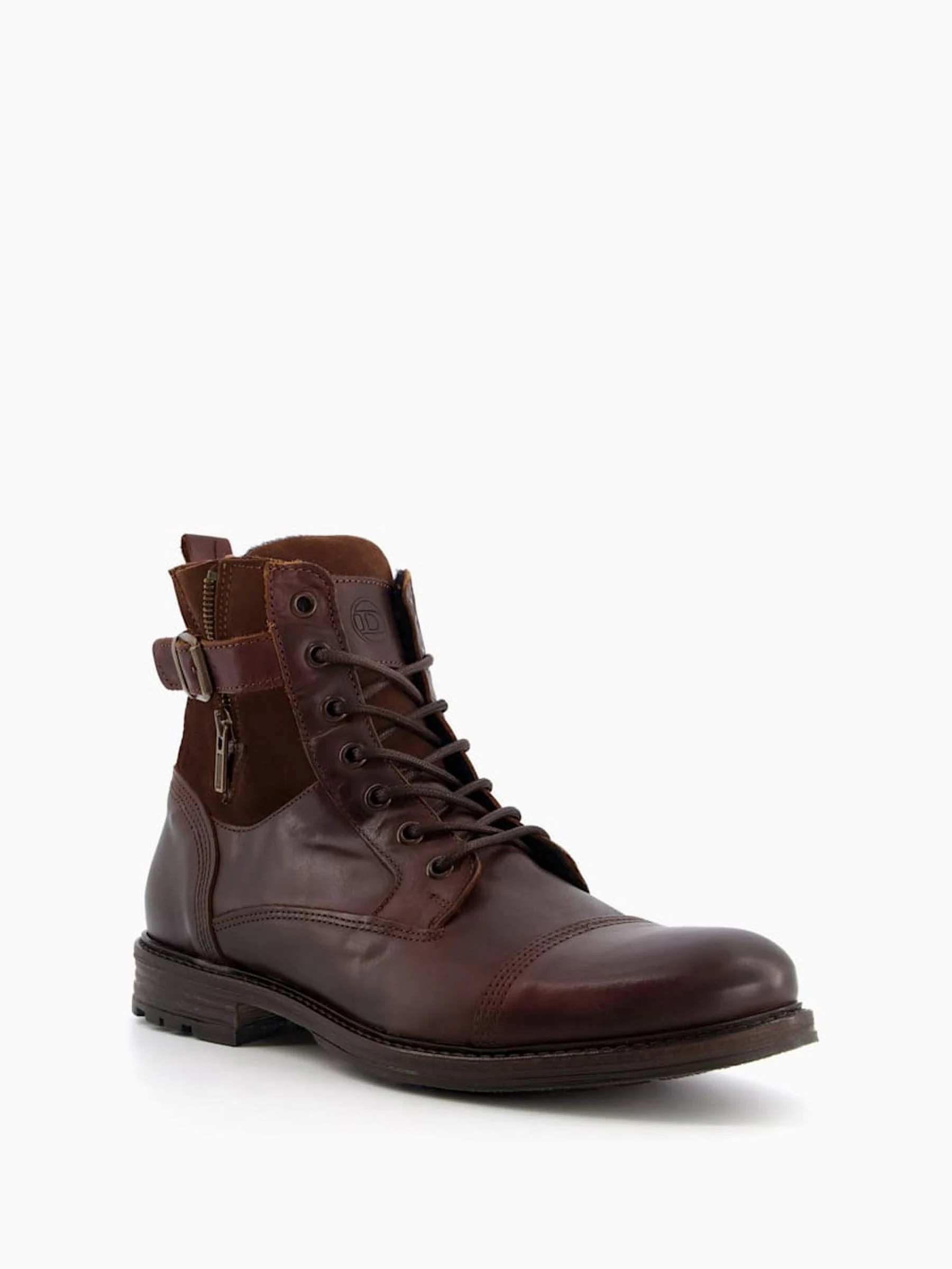 Bruin - Dune London casual Call enkellaarzen met gespdetail