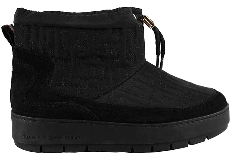 TOMMY HILFIGER MONOGRAM SNOWBOOT BLACK VINTERSTØVLE