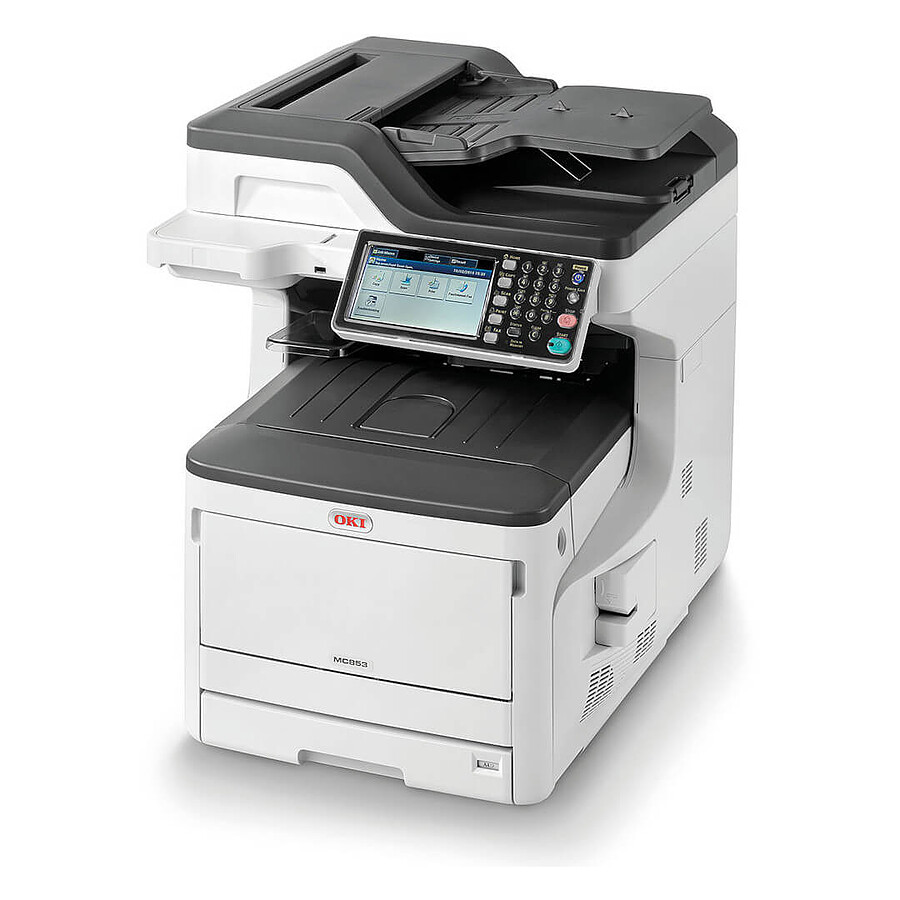 Oki MC853dn + 4 Toners (C/M/J/N) + Inapa Tecno MultiSpeed Ramettes 500 feuilles A4 80g blanc x5