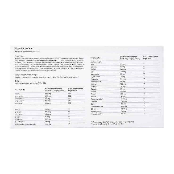 Hepabolan A&T Trinkampullen, 30X25 ml